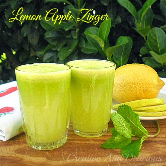 Lemon Apple Zinger is a refreshing and zesty, non-alcoholic Apple drink and takes only minutes to make - loved by kids and adults #SummerDrink #KidFriendly #AppleDrink