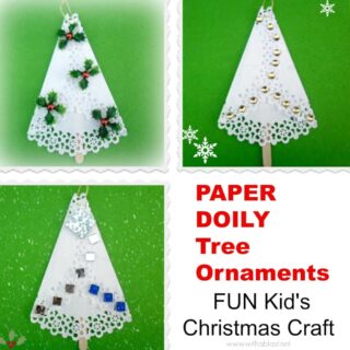 Paper Doily Tree Ornaments