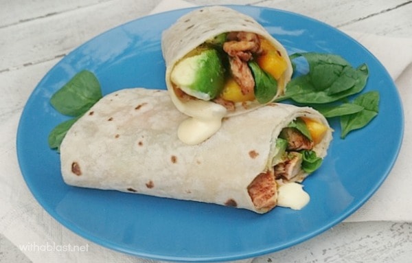 Chicken Avocado Wraps with Chili Mayonnaise | With A Blast